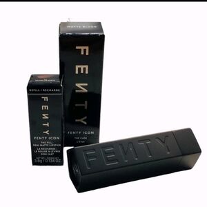 The Fenty Beauty Icon Semi-Matte Refillable Case And Lipstick Refill